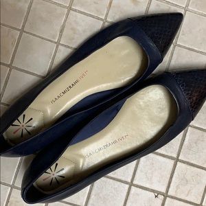 Isaac Mizrah Live navy dress shoes size 10